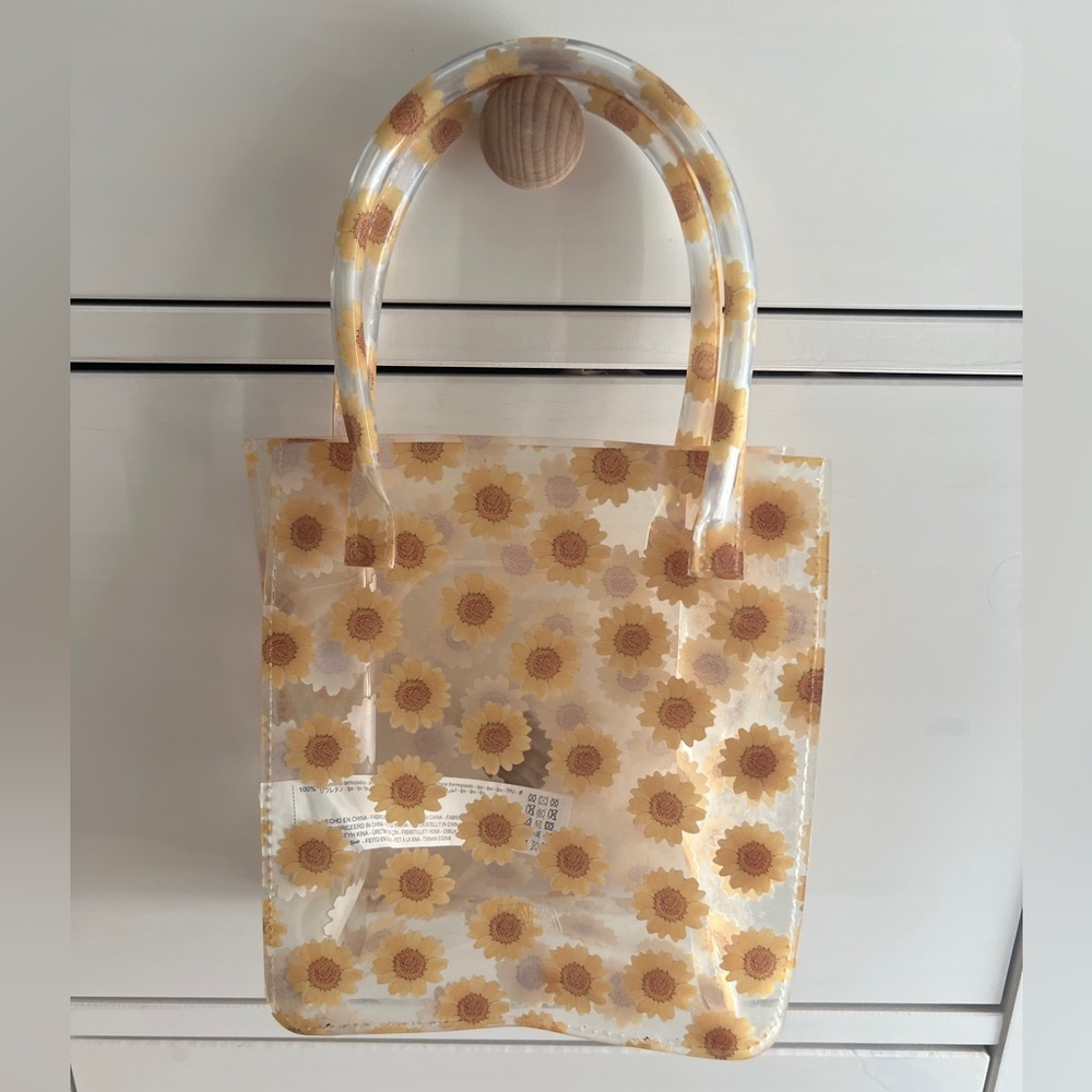 Zara Floral Plastic Handbag